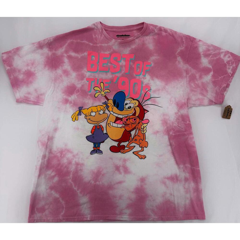 Nickelodeon '90s Retro Tie-Dye T-Shirt XL Cotton‎ Casual